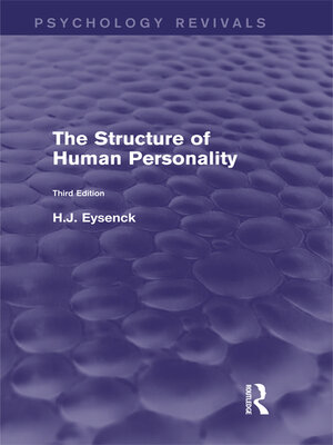 cover image of The Structure of Human Personality